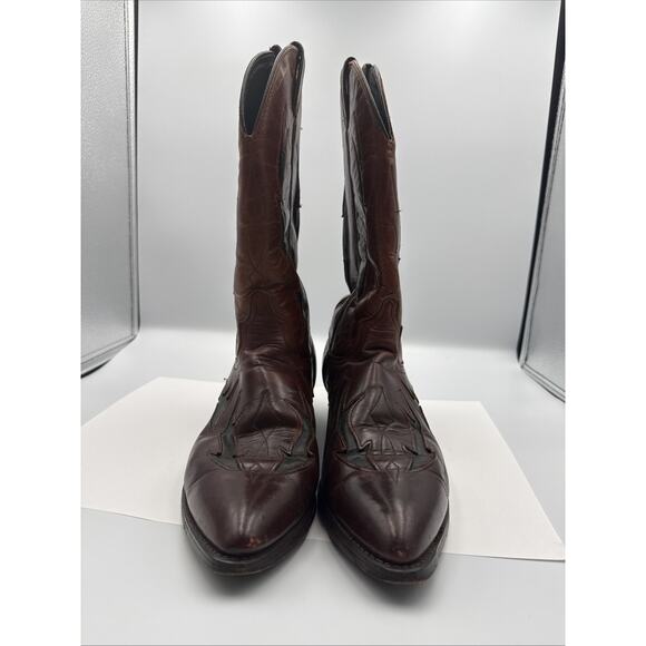 Vintage Code West Cowboy Western Boots Men\'s 9,5 M Brown & Black main image 6